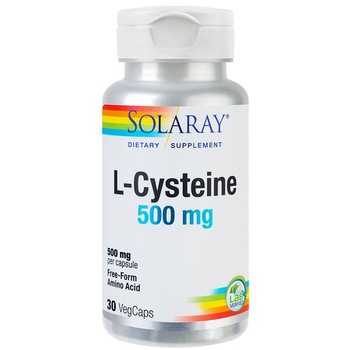 Supliment alimentar L-Cysteine 500mg Solaray, 30 capsule Secom Supliment alimentar L-Cysteine 500mg Solaray, 30 capsule Secom