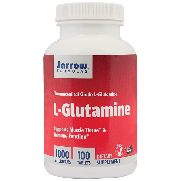 Supliment alimentar L-Glutamine 1000mg, Jarrow Formulas, 100 tablete Secom