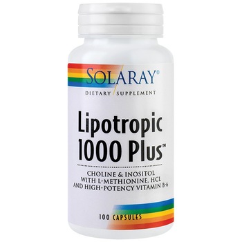 Supliment alimentar Lipotropic 1000 Plus Solaray, 100 capsule Secom Supliment alimentar Lipotropic 1000 Plus Solaray, 100 capsule Secom