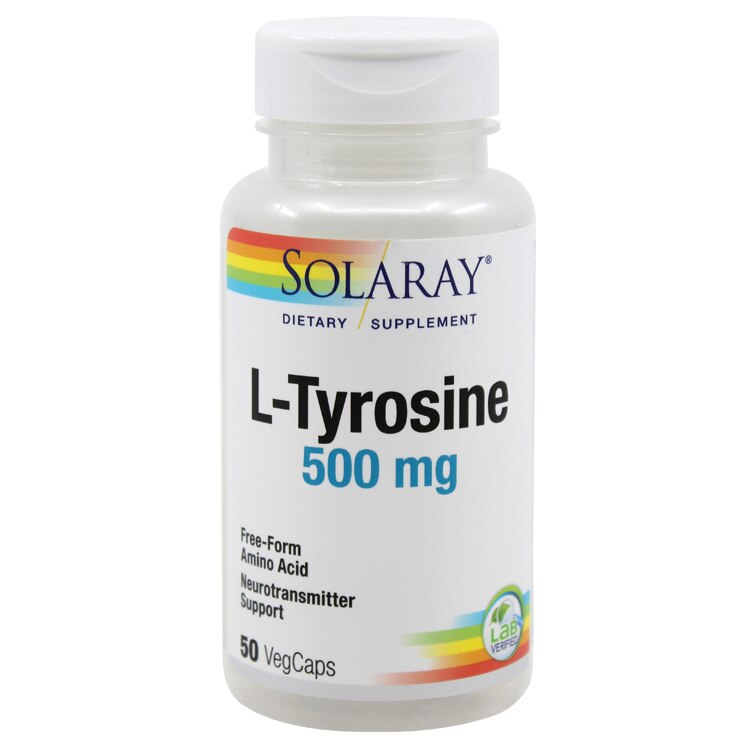 Supliment alimentar L-Tyrosine 500mg Solaray, 50 capsule Secom
