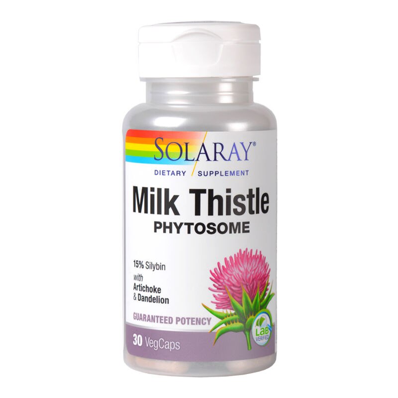 Supliment alimentar Milk Thistle Phytosome Solaray, 30 capsule Secom