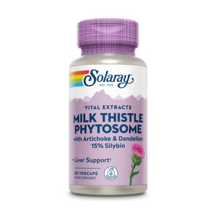 Supliment alimentar Milk Thistle Phytosome Solaray, 30 capsule Secom