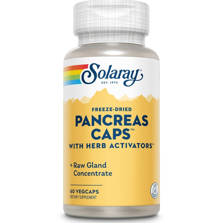 Supliment alimentar Pancreas Caps Solaray, 60 capsule Secom