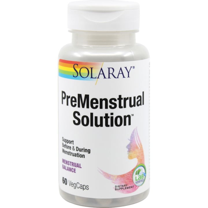 Supliment alimentar Premenstrual Solution Solaray, 60 capsule Secom
