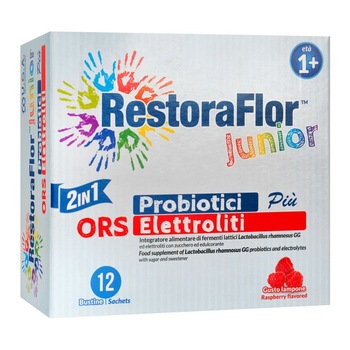 Probiotic RestoraFlor Junior, 12 plicuri Secom Probiotic RestoraFlor Junior, 12 plicuri Secom