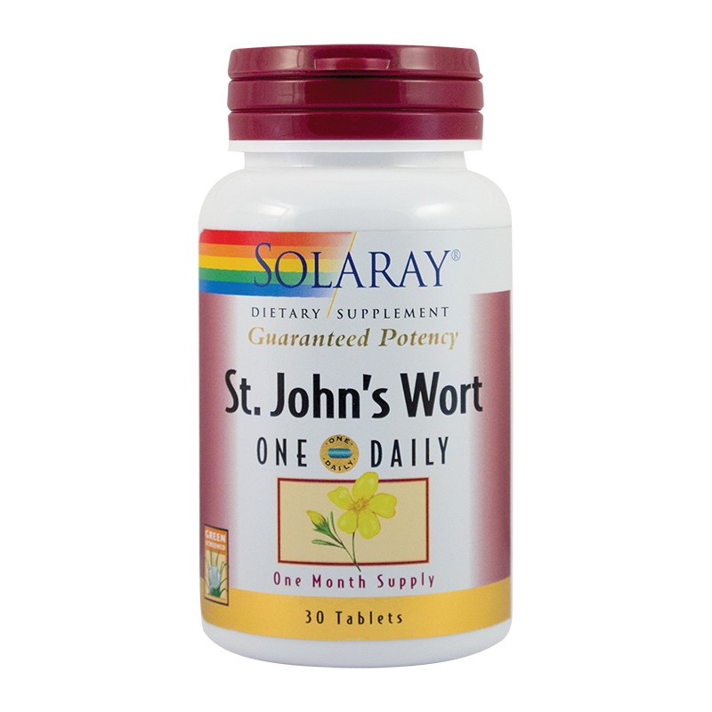 Supliment alimentar St John's Wort Sunatoare extract 900mg, 30 tablete Solaray