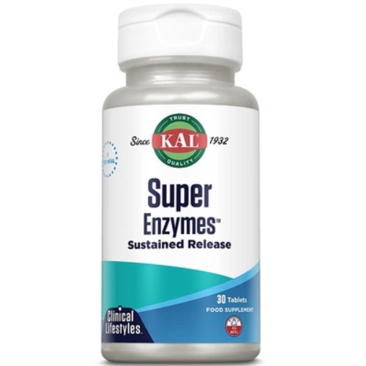 Supliment alimentar enzime digestive Super Enzymes Kal, 30 tablete Secom