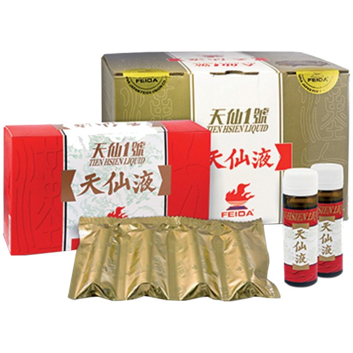 Supliment alimentar Tien Hsien lichid, 20 fiole- plante si ciuperci medicinale, China-Japan Feida Union, Secom