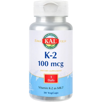Supliment alimentar Vitamina K2 100 mcg Kal, 30 capsule Secom Supliment alimentar Vitamina K2 100 mcg Kal, 30 capsule Secom