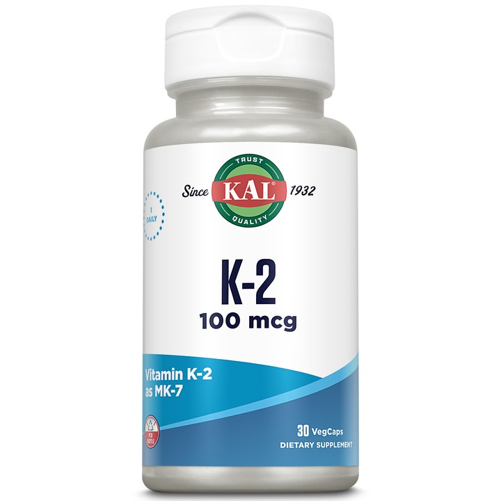Supliment alimentar Vitamina K2 100 mcg Kal, 30 capsule Secom