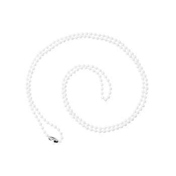 Set 25 buc lantisor plastic alb pentru ecuson Set 25 buc lantisor plastic alb pentru ecuson