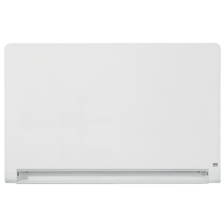 NOBO Mágneses üvegtábla, kerekített sarkú, 71,1x126 cm, fehér