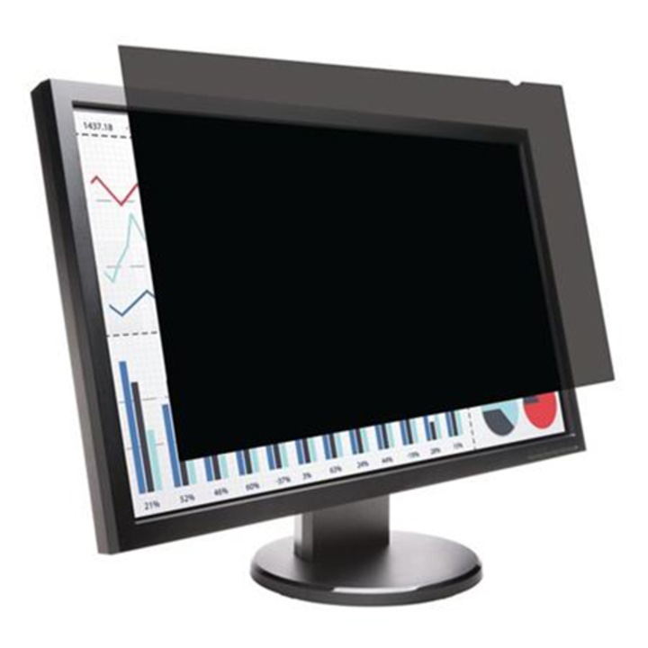 Folie privacy monitor, Kensington, 16:9, 527 x 296 mm, Negru