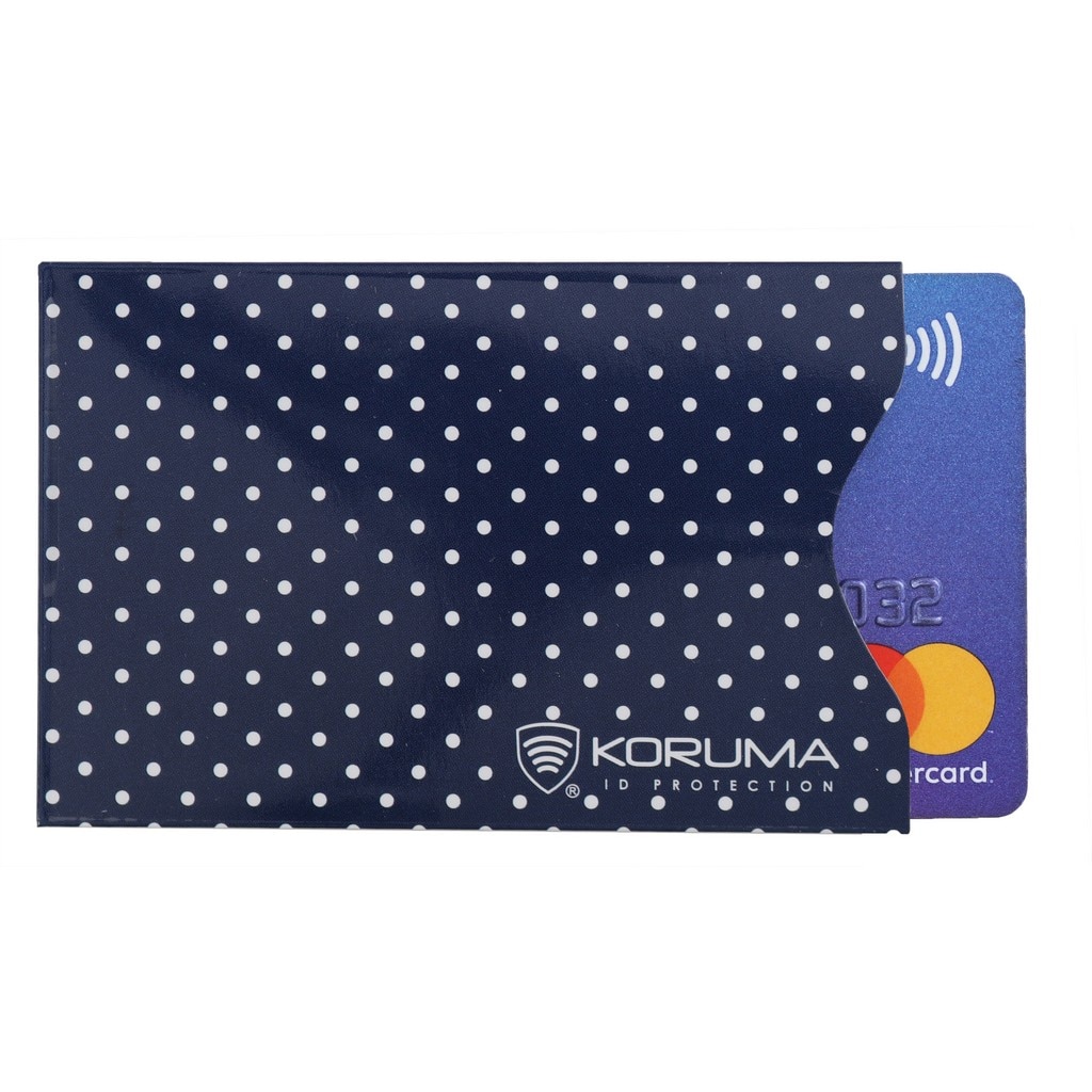 Plic Protectie Credit Card Bancar Contactless RFID, Koruma, KUK-70VNAVYBD, Albastru marin