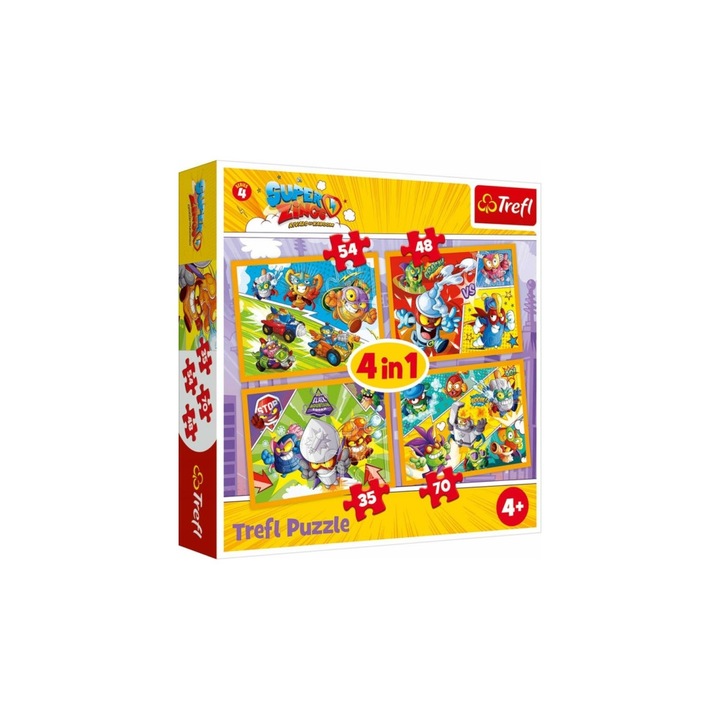 Trefl 4 az 1-ben puzzle (35,48,54,70 db-os) - SuperZings (34343)