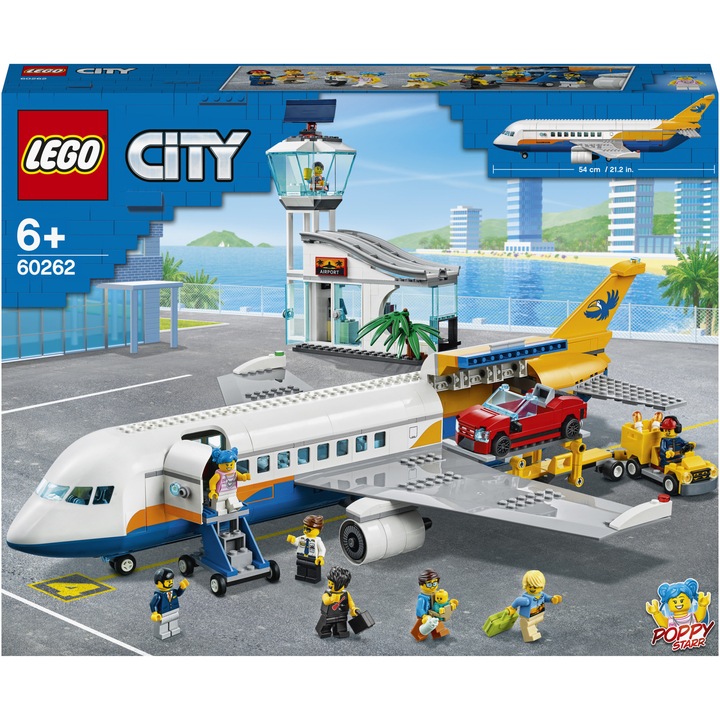 LEGO City - Avion de pasageri 60262, 669 piese