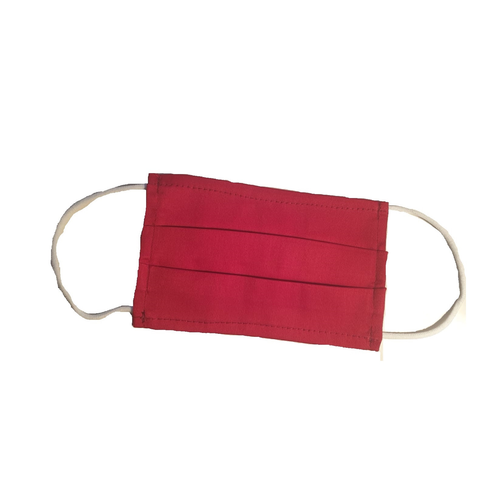 Masca de Protectie Reutilizabila din Bumbac 100% doua straturi, 2 pliuri, cu banda de fixare pentru nas, rosu