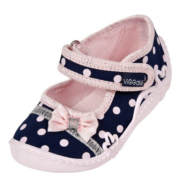 Pantofiori fetite - Misia Jeans cu buline, Marimea 24