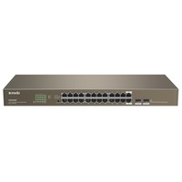 Switch fără management, 24×RJ45 1Gbps + 2xSFP, montare rack