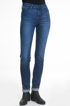 Big Star, Blugi skinny cu aspect decolorat, Bleumarin/Alb, W25-L32 Big Star, Blugi skinny cu aspect decolorat, Bleumarin/Alb, W25-L32