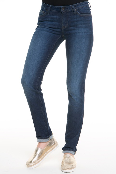 Big Star, Blugi skinny cu aspect decolorat, Bleumarin