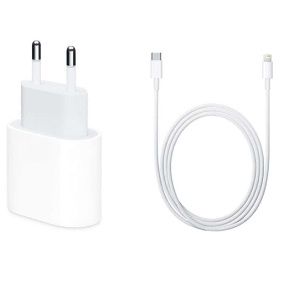 Paradise Station appease Incarcator Fast Charge Apple 18W iPhone 12 Mini / 12 / 12 Pro / 12 Pro Max  si Cablu de date Fast Charge USB-C-Lightning 1m - eMAG.ro