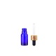 DROPY kozmetikai tartály üveg, vastag üveg, pipettával illóolajokhoz, keverékekhez, szérumokhoz, 10 ml, kék