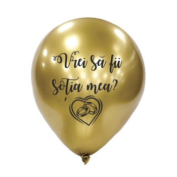 Set 50 baloane 30 cm auriu inscriptionate  Set 50 baloane 30 cm auriu inscriptionate