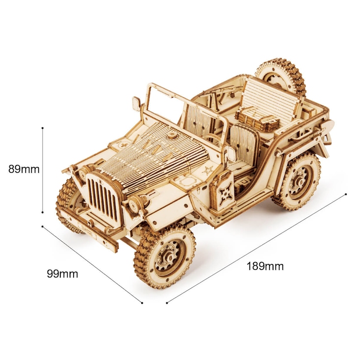 ROBOTIME 3D Jeep puzzle, fa, 369 darab