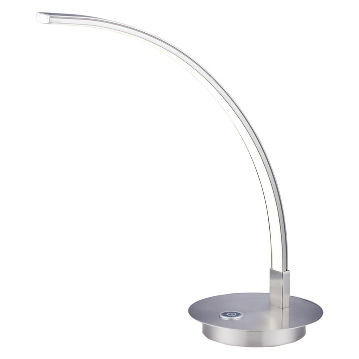 Lampa de birou Platinet PDL531, LED, curbata, aluminiu, 6W, 3000 K, 480 Lm Gri
