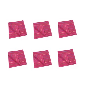 Set 6 prosoape Studio Casa Waves 70 x 140 cm, Fucsia Set 6 prosoape Studio Casa Waves 70 x 140 cm, Fucsia