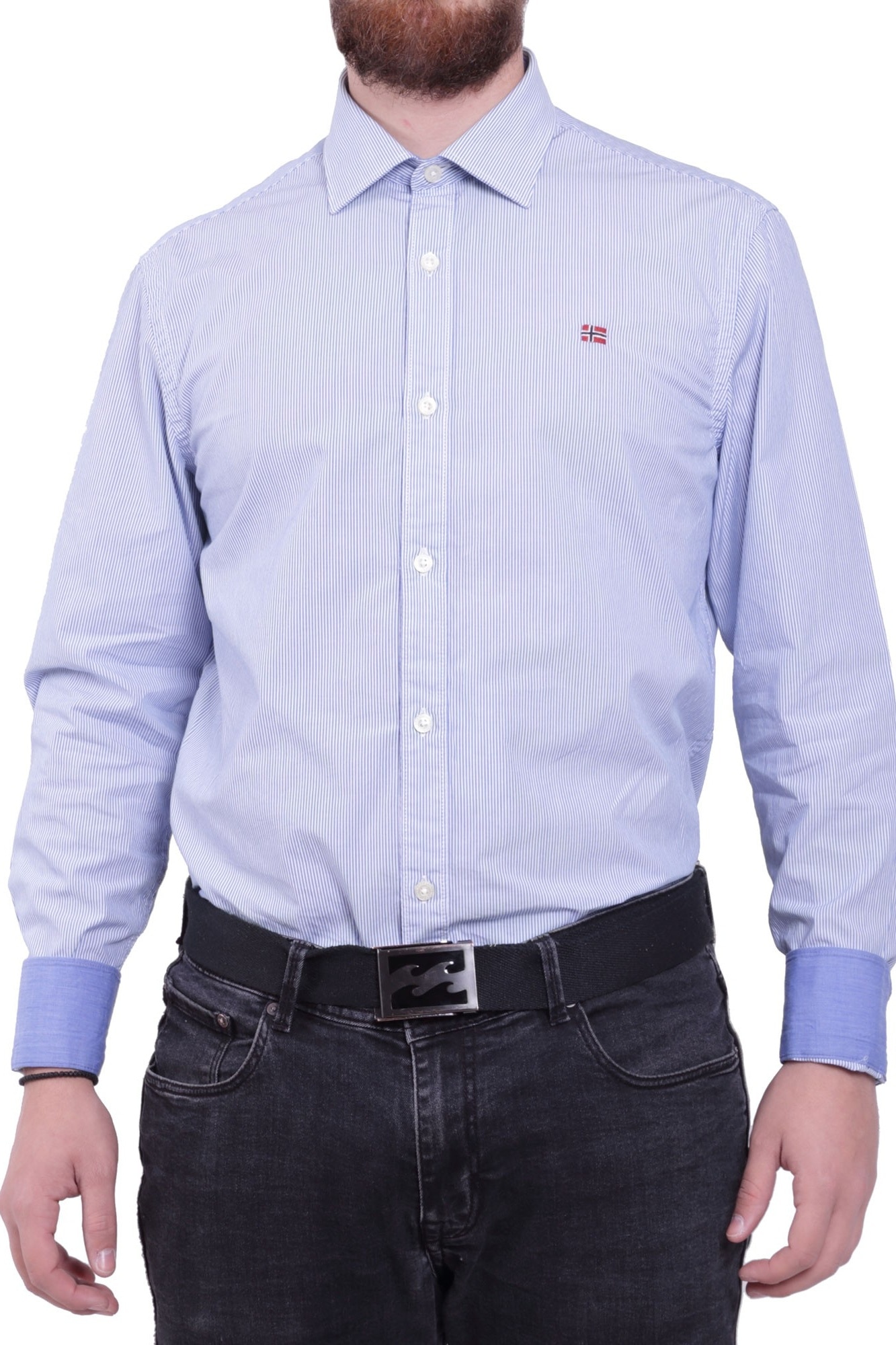 Camasa dama, Vila, 14037884, Alb/Albastru