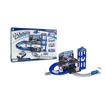 Set de joaca interactiv, Police Parking Lot cu 26 piese Set de joaca interactiv, Police Parking Lot cu 26 piese