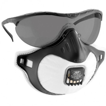 Set Ochelari de protectie usor fumurii JSP + 3 masti FFP3 Set Ochelari de protectie usor fumurii JSP + 3 masti FFP3
