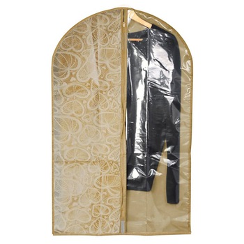 Husa pentru imbracaminte Maxhome, Cu ornamente, Bej, 60 х 120 cm Husa pentru imbracaminte Maxhome, Cu ornamente, Bej, 60 х 120 cm