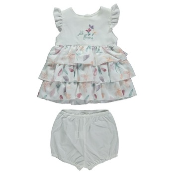 Rochie 2 piese, Bebetto - Wild Flowers, Alb Rochie 2 piese, Bebetto - Wild Flowers, Alb