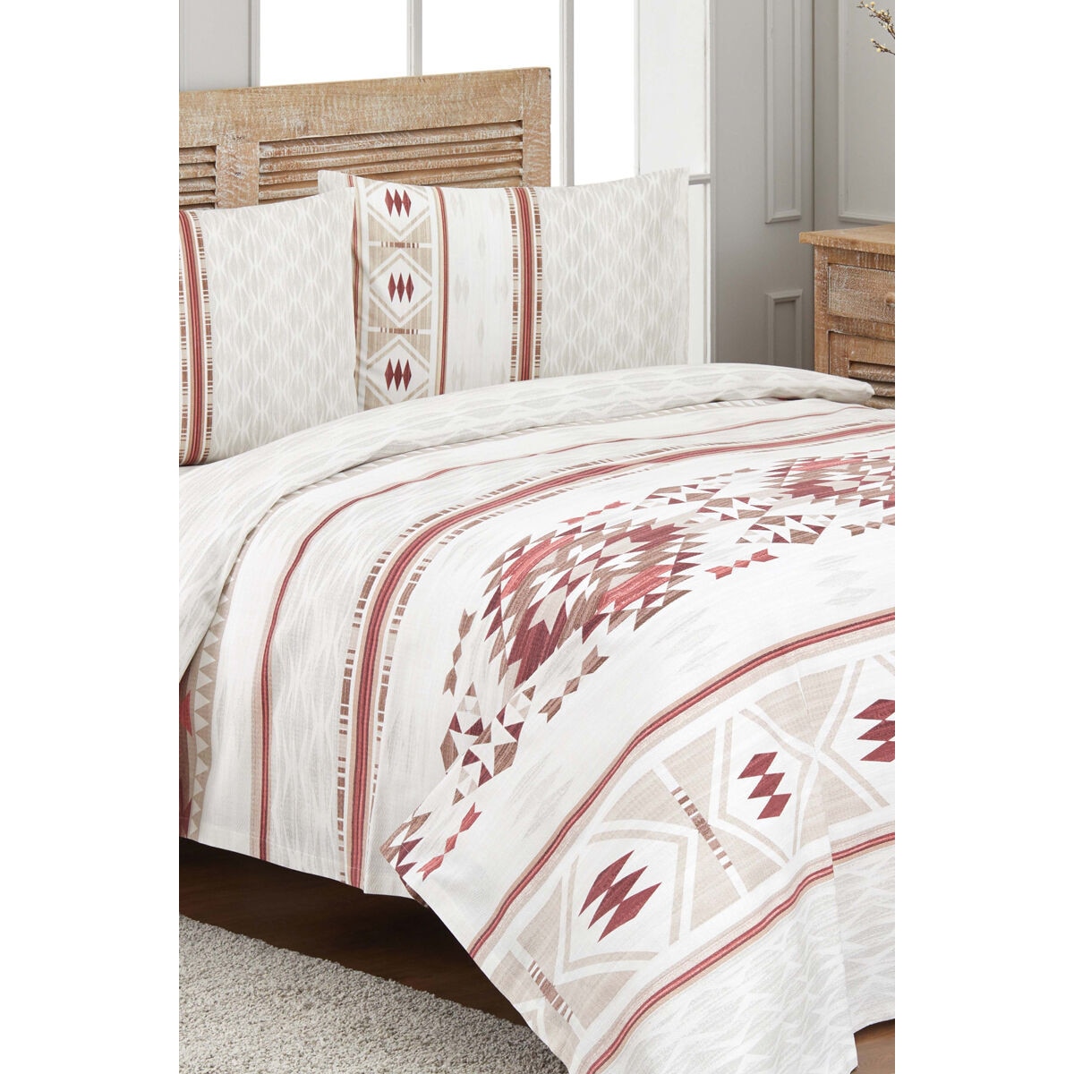 Lenjerie de pat din bumbac 100% Raul 1 persoana, 3piese,160x240 /50x70
