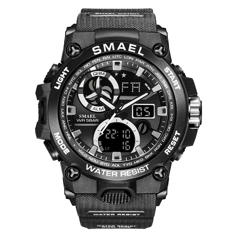 Ceas Sport Subacvactic Militar ARMY SMAEL 8011 Dual Time Calendar