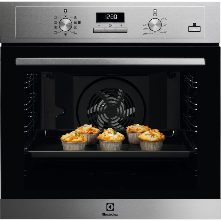 Cuptor incorporabil Electrolux EOD3H70X, Electric, 72l, SteamBake, Even Cooking, Multilevel Cooking, Grill, Timer, Clasa A, Inox Antiamprenta
