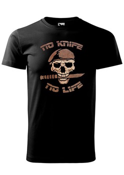 Tricou cu maneca scurta,K-off,negru,No knife no life Tricou cu maneca scurta,K-off,negru,No knife no life