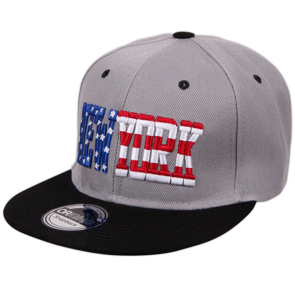 Sapca baseball, New York, gri, poliester, ABC09G