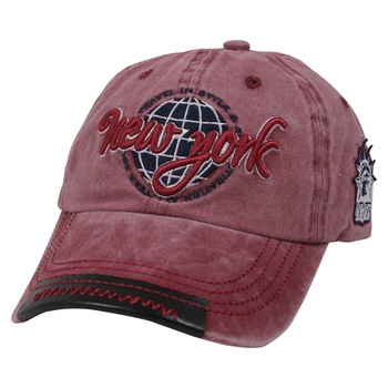 Sapca vintage, New York, rosu, bumbac, ABC214 Sapca vintage, New York, rosu, bumbac, ABC214