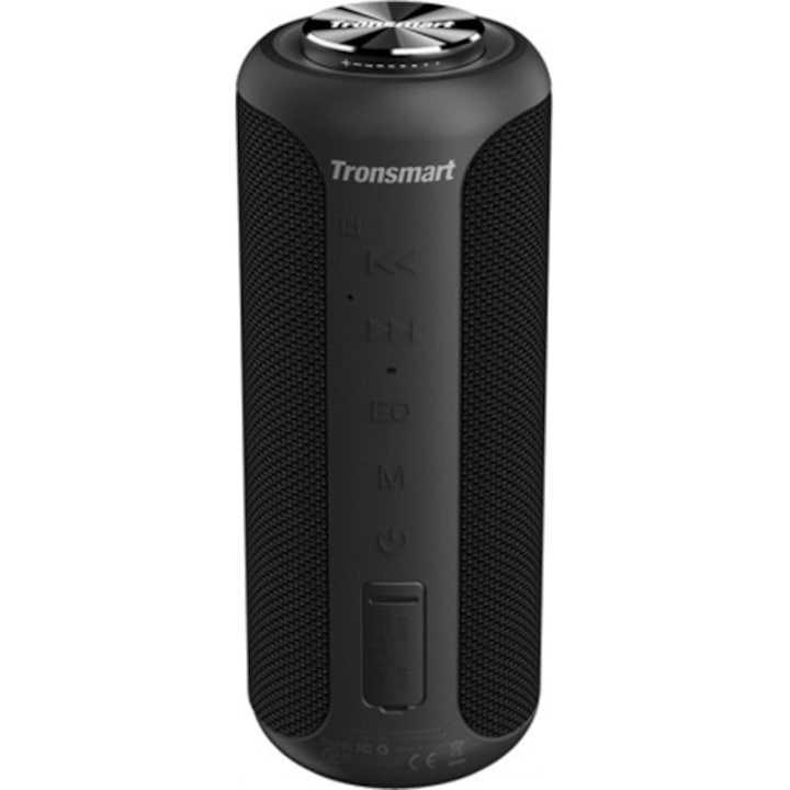 Tronsmart T6 Plus Upgraded Hordozható hangszóró, Bluetooth 5.0, IPX 6 vízálló, 6600 mAh akkumulátor, külső akkumulátor funkció, 40W, Fekete