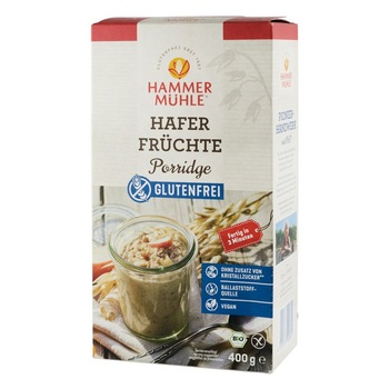 Terci bio de ovaz cu fructe, Hammer Muhle 400 g Terci bio de ovaz cu fructe, Hammer Muhle 400 g