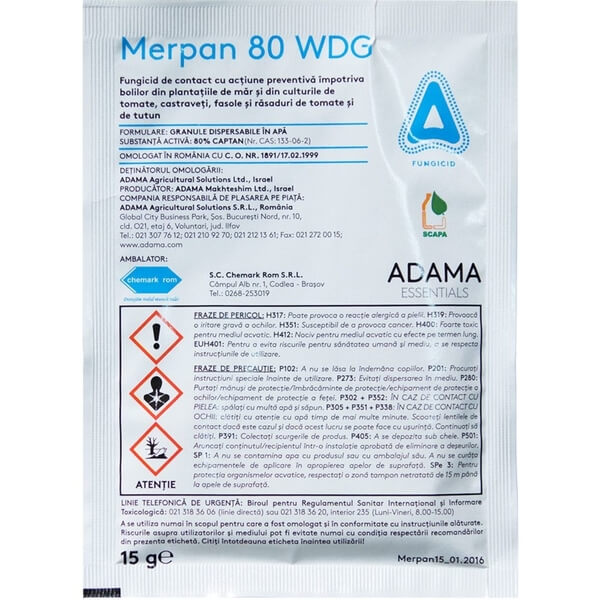 Fungicid Merpan 80 WDG, 15 g