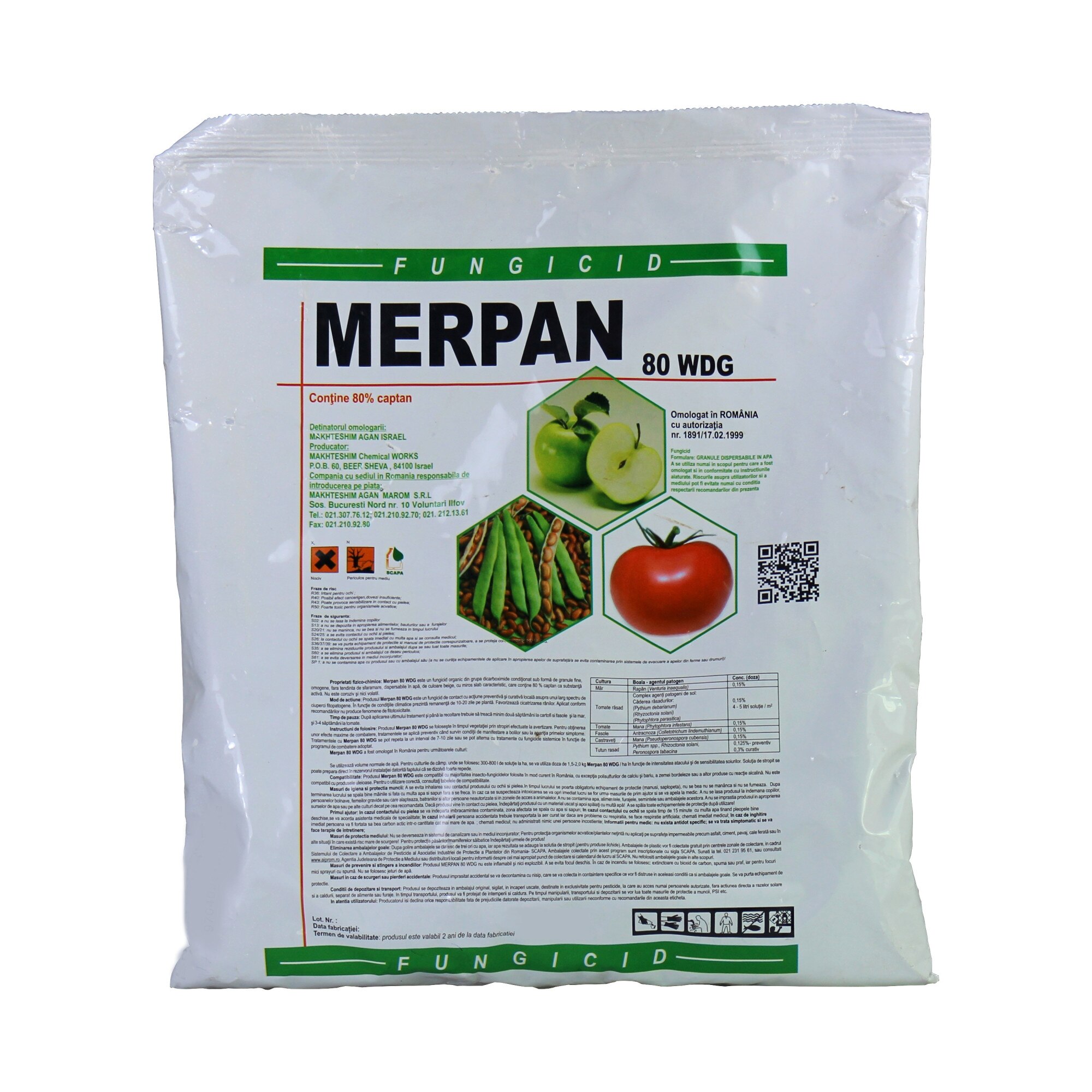 Fungicid Merpan 80 WDG, 150 grame