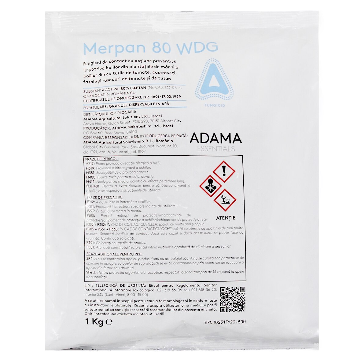 Fungicid Merpan 80 WDG, 1 kg