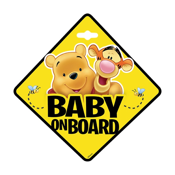 Semn de avertizare Baby on Board Winnie the Pooh, Seven