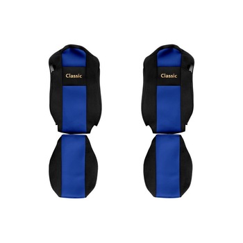 Set huse scaun camion, F-core, Classic, pentru MERCEDES ACTROS MP4 / MP5, Albastru Set huse scaun camion, F-core, Classic, pentru MERCEDES ACTROS MP4 / MP5, Albastru