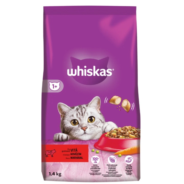 Hrana uscata pentru pisici Whiskas, Vita, 1.4Kg